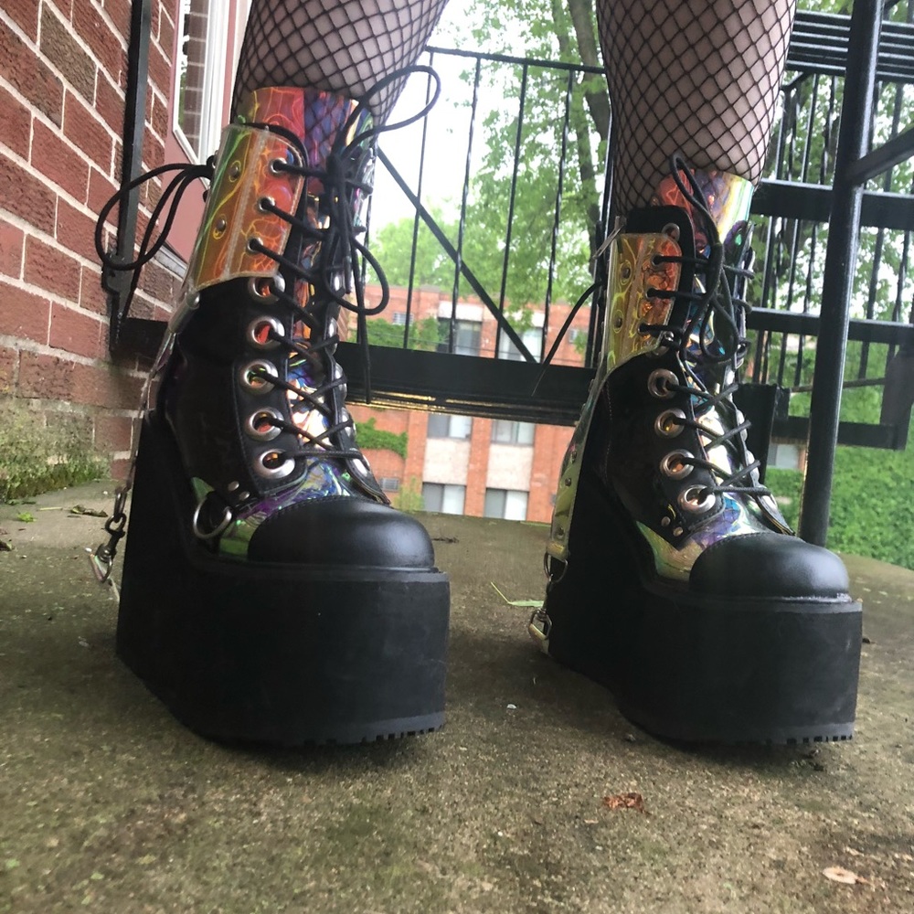 Demonia Black Hole Platform Boots
